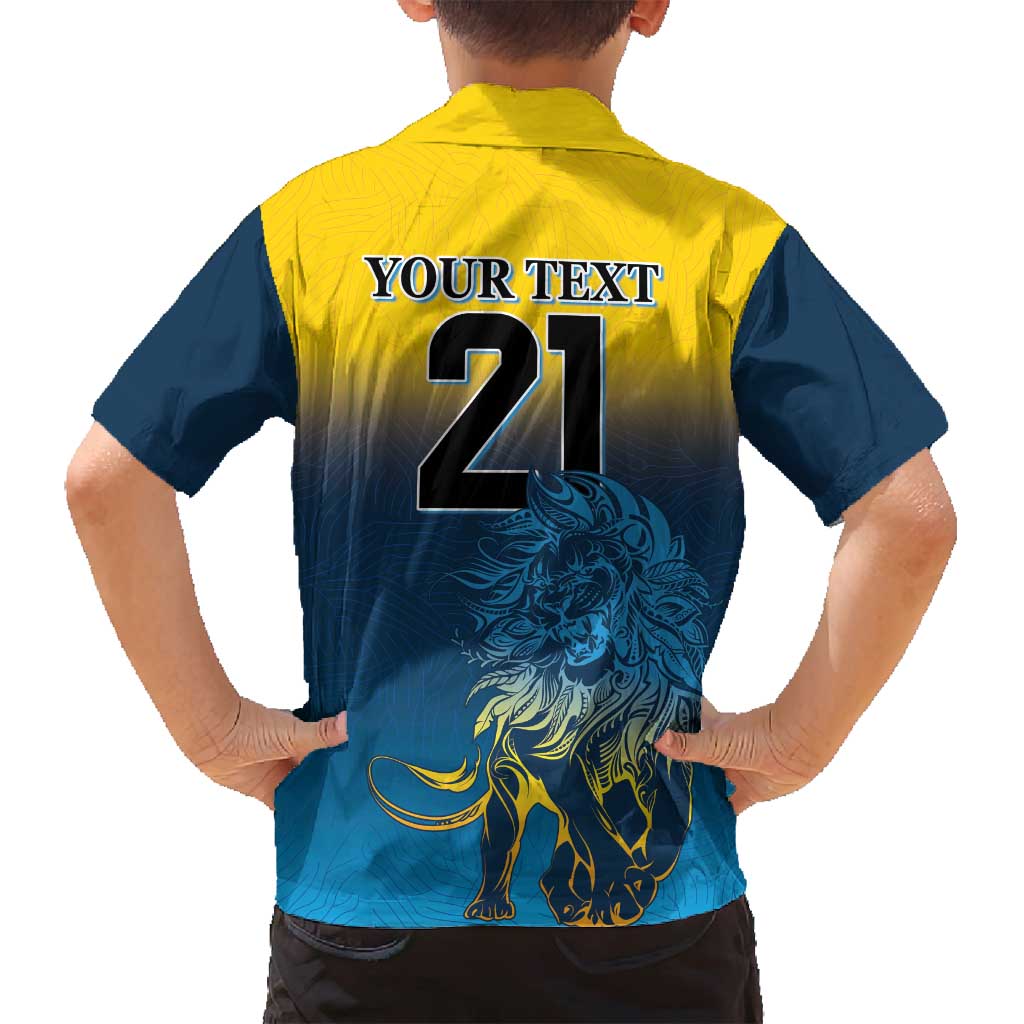 Custom Sri Lanka Cricket Family Matching Tank Maxi Dress and Hawaiian Shirt With Simple Lions Version