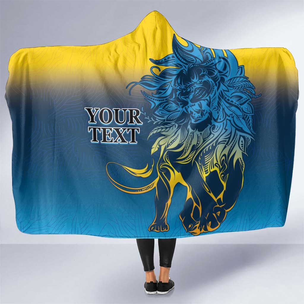 Custom Sri Lanka Cricket Hooded Blanket With Simple Lions Version