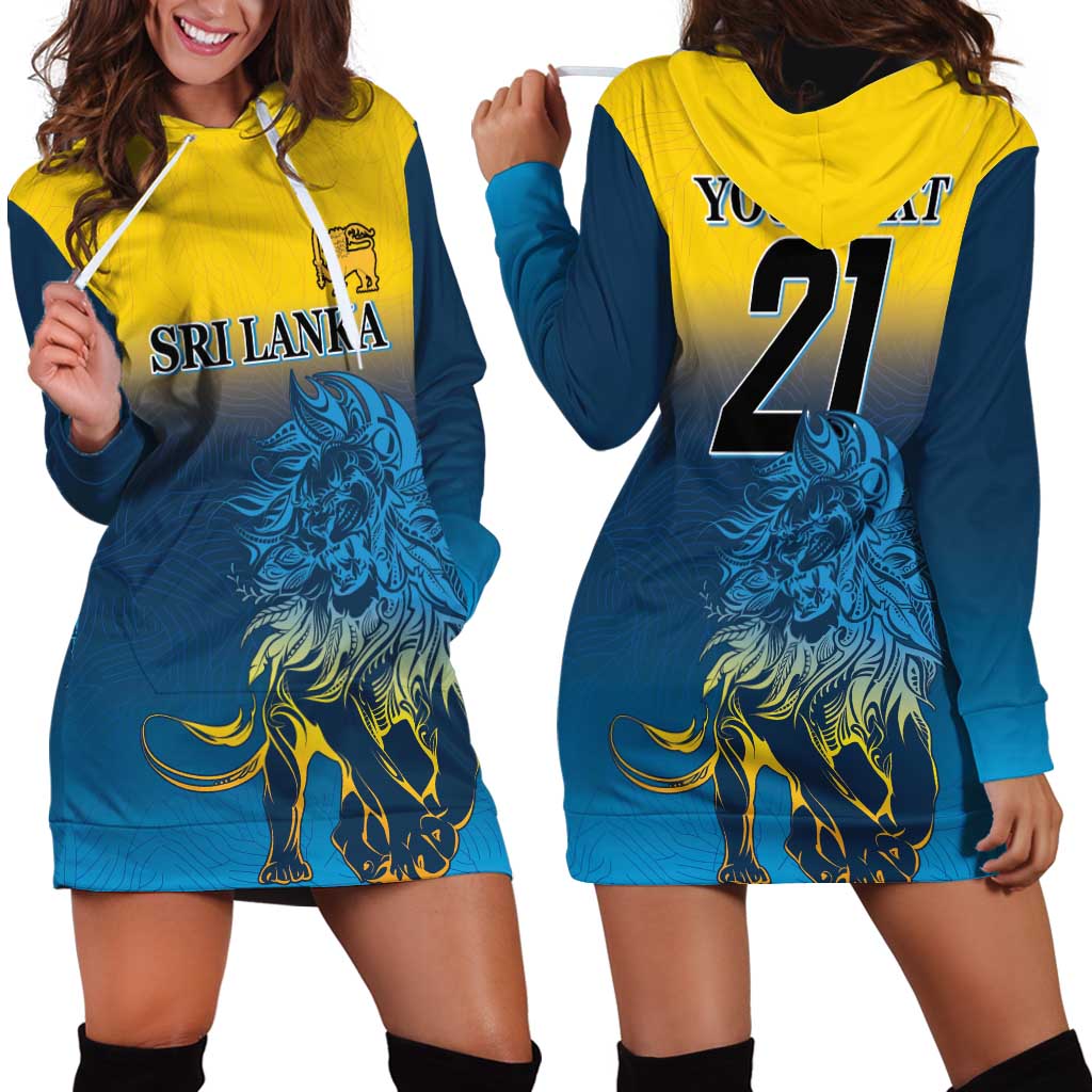 Custom Sri Lanka Cricket Hoodie Dress With Simple Lions Version