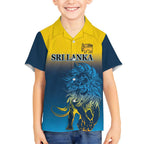 Custom Sri Lanka Cricket Kid Hawaiian Shirt With Simple Lions Version