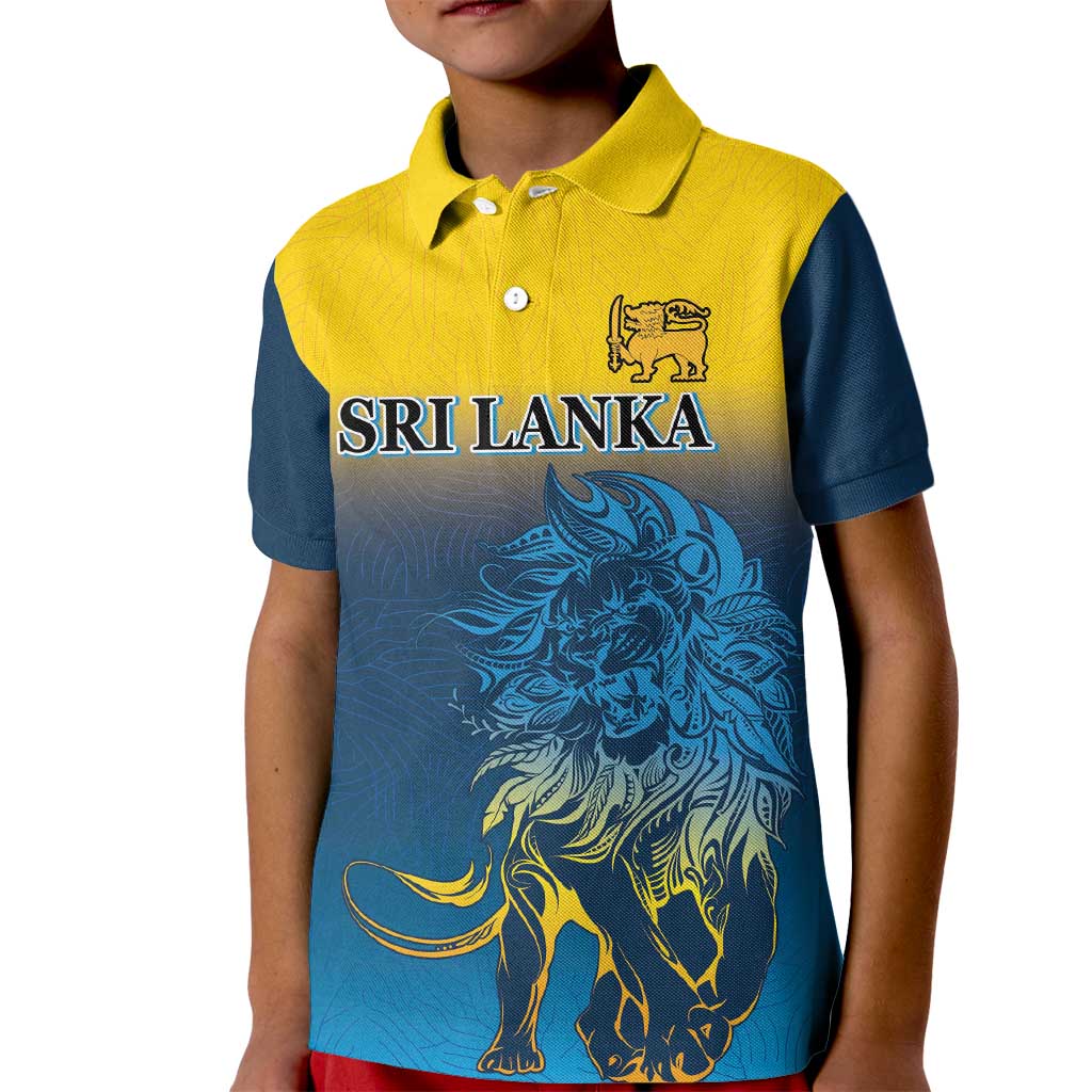 Custom Sri Lanka Cricket Kid Polo Shirt With Simple Lions Version