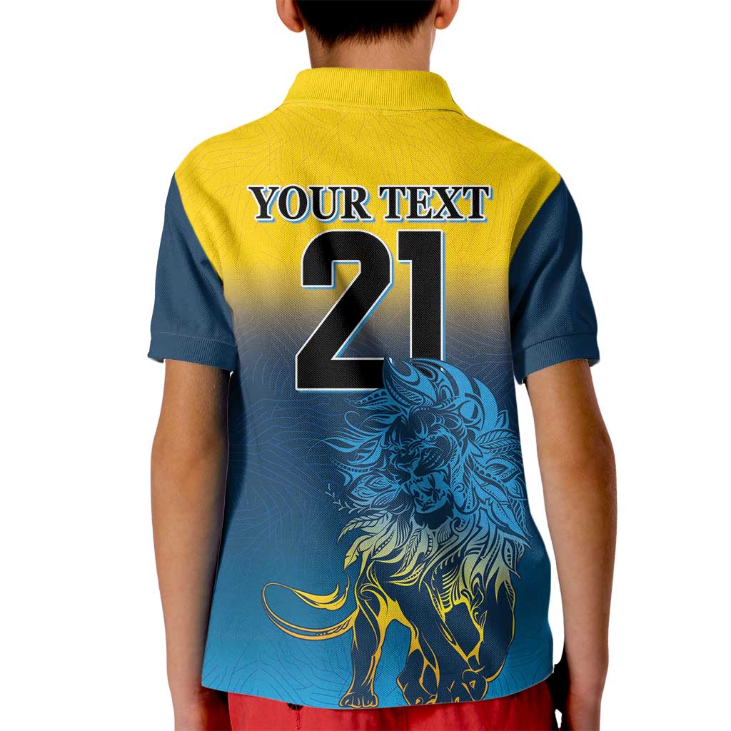 Custom Sri Lanka Cricket Kid Polo Shirt With Simple Lions Version