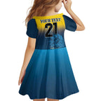 Custom Sri Lanka Cricket Kid Short Sleeve Dress With Simple Lions Version