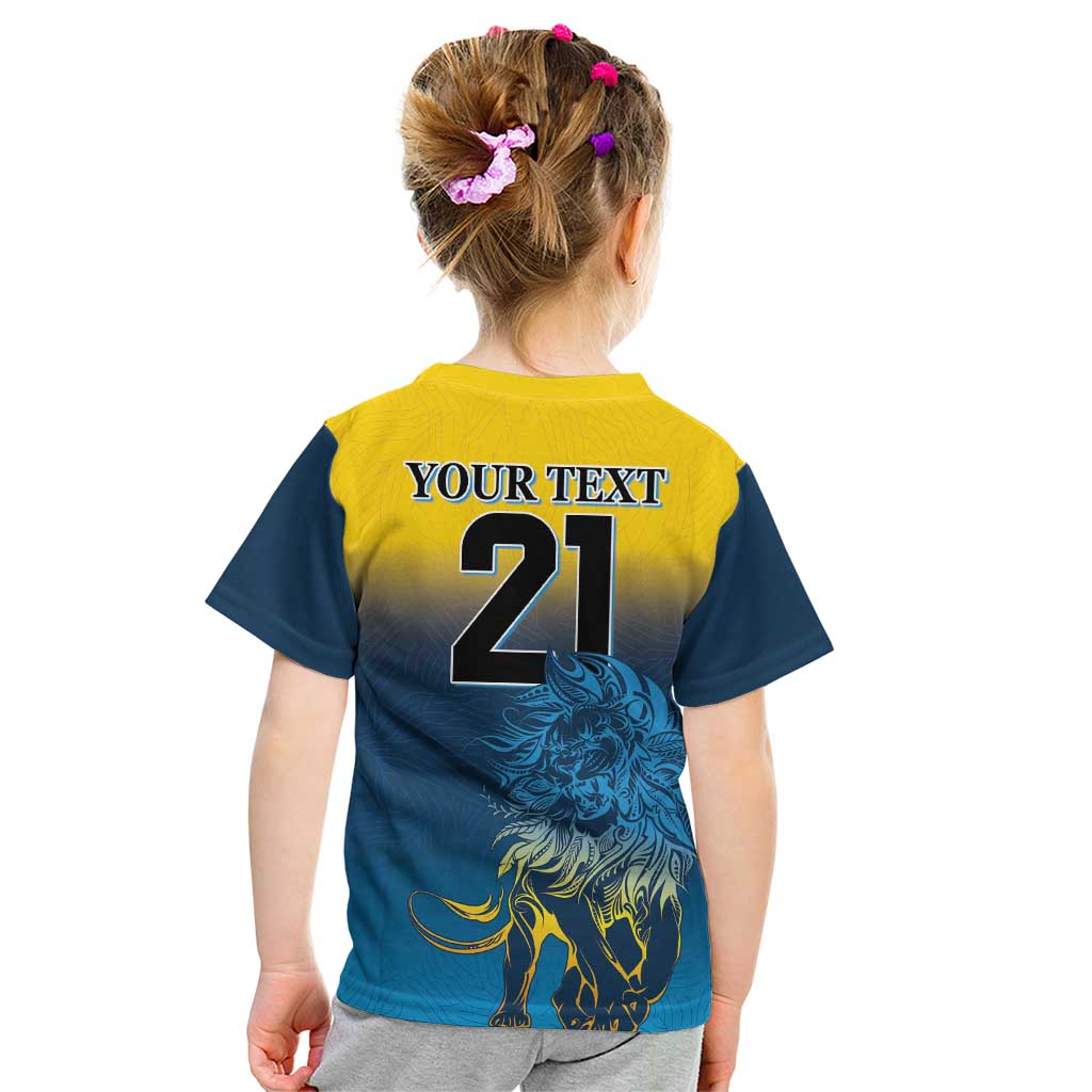 Custom Sri Lanka Cricket Kid T Shirt With Simple Lions Version