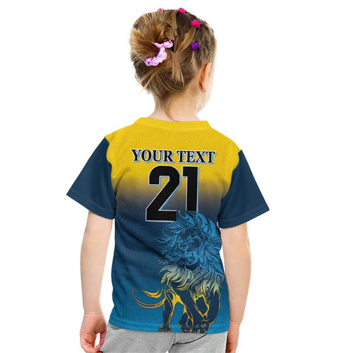 Custom Sri Lanka Cricket Kid T Shirt With Simple Lions Version