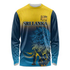 Custom Sri Lanka Cricket Long Sleeve Shirt With Simple Lions Version