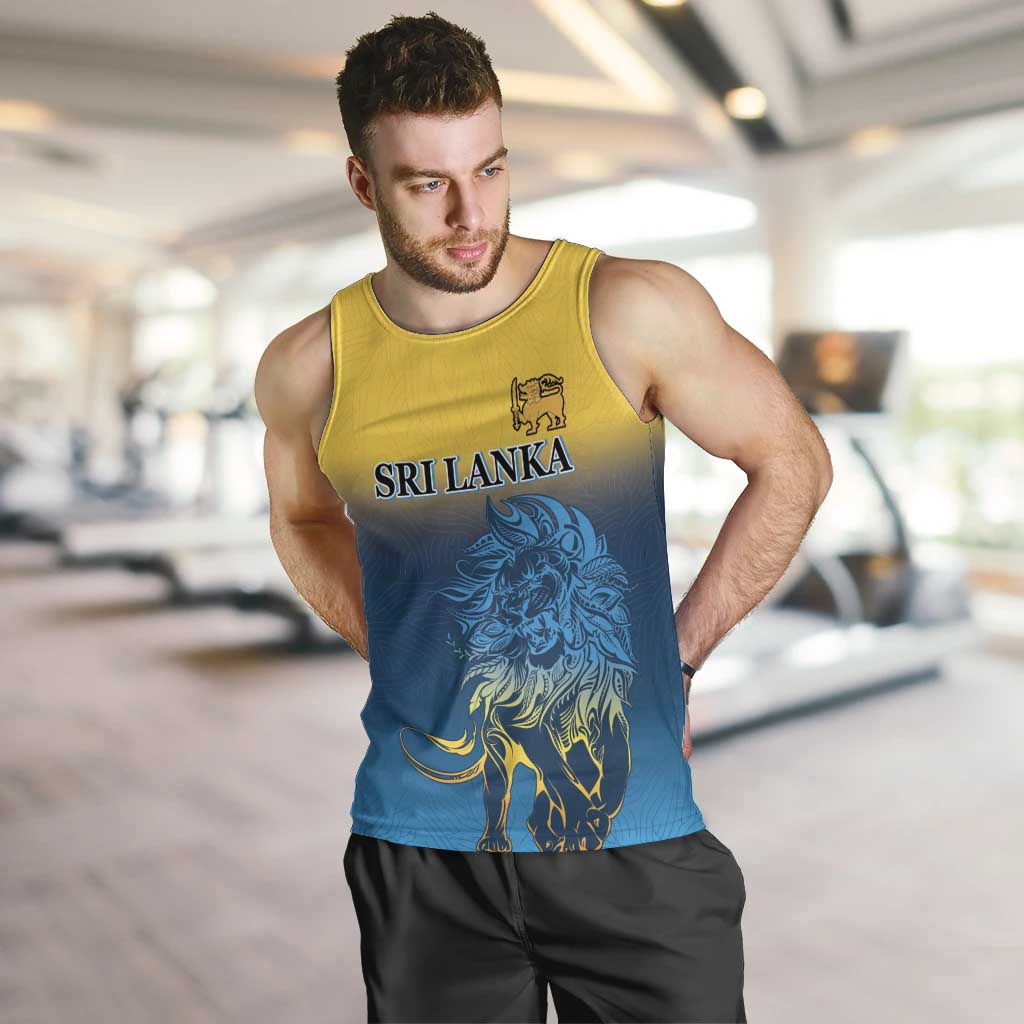 Custom Sri Lanka Cricket Men Tank Top With Simple Lions Version