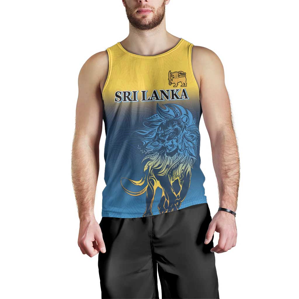 Custom Sri Lanka Cricket Men Tank Top With Simple Lions Version