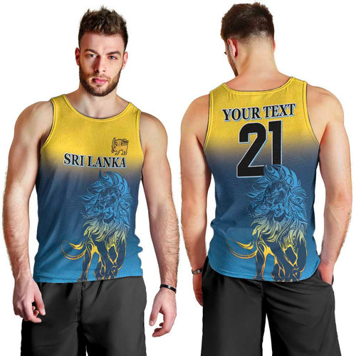 Custom Sri Lanka Cricket Men Tank Top With Simple Lions Version