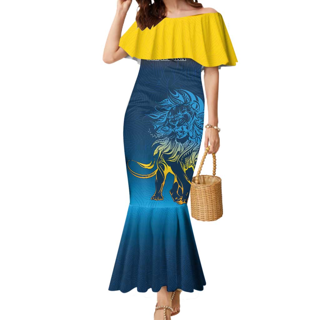 Custom Sri Lanka Cricket Mermaid Dress With Simple Lions Version