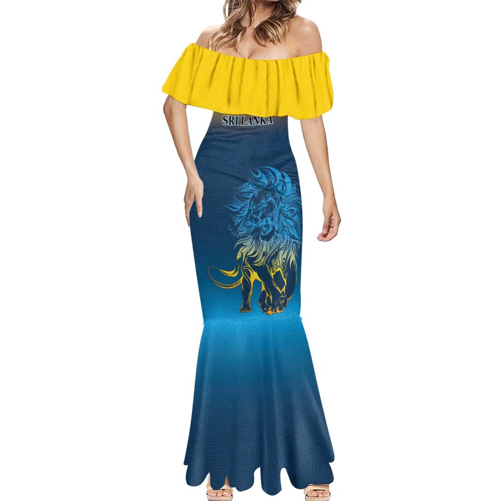 Custom Sri Lanka Cricket Mermaid Dress With Simple Lions Version