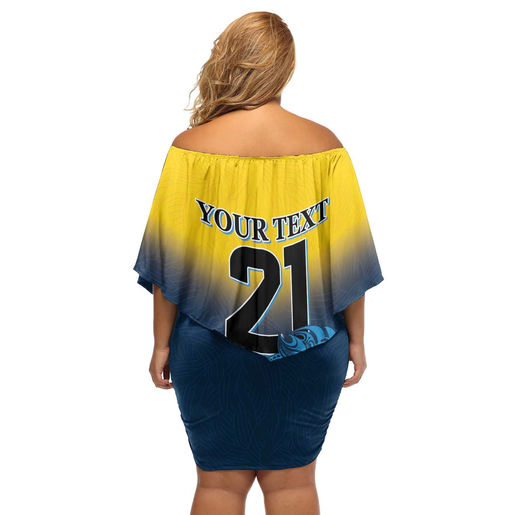 Custom Sri Lanka Cricket Off Shoulder Short Dress With Simple Lions Version
