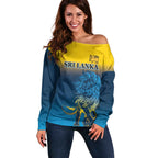 Custom Sri Lanka Cricket Off Shoulder Sweater With Simple Lions Version