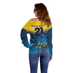 Custom Sri Lanka Cricket Off Shoulder Sweater With Simple Lions Version