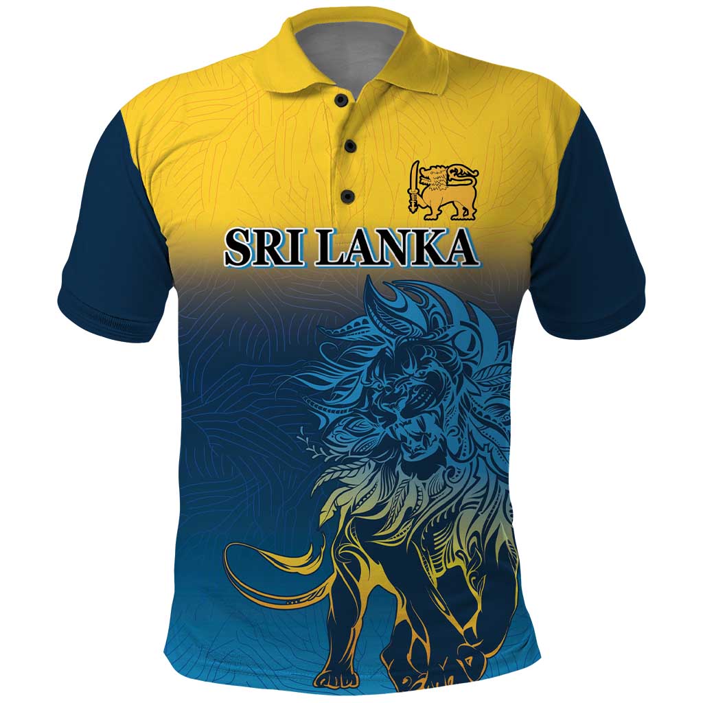 Custom Sri Lanka Cricket Polo Shirt With Simple Lions Version