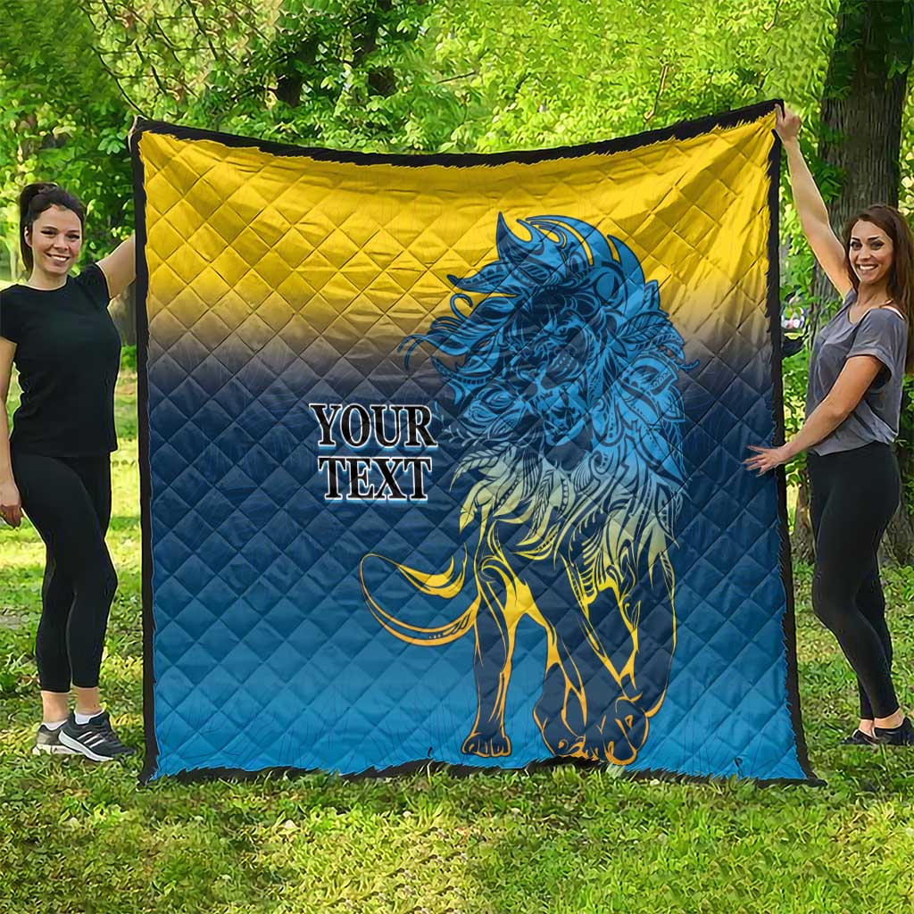 Custom Sri Lanka Cricket Quilt With Simple Lions Version