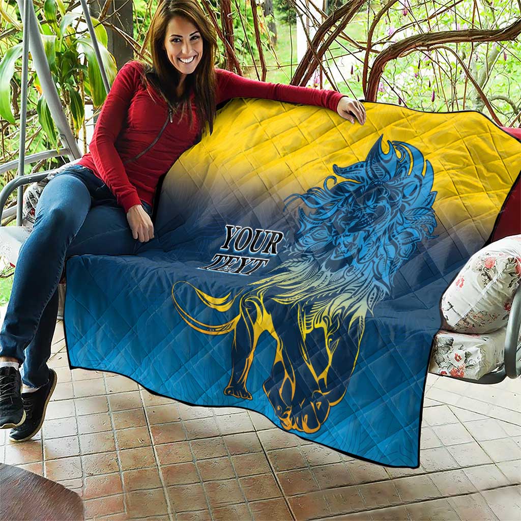 Custom Sri Lanka Cricket Quilt With Simple Lions Version