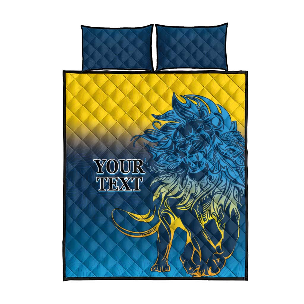 Custom Sri Lanka Cricket Quilt Bed Set With Simple Lions Version