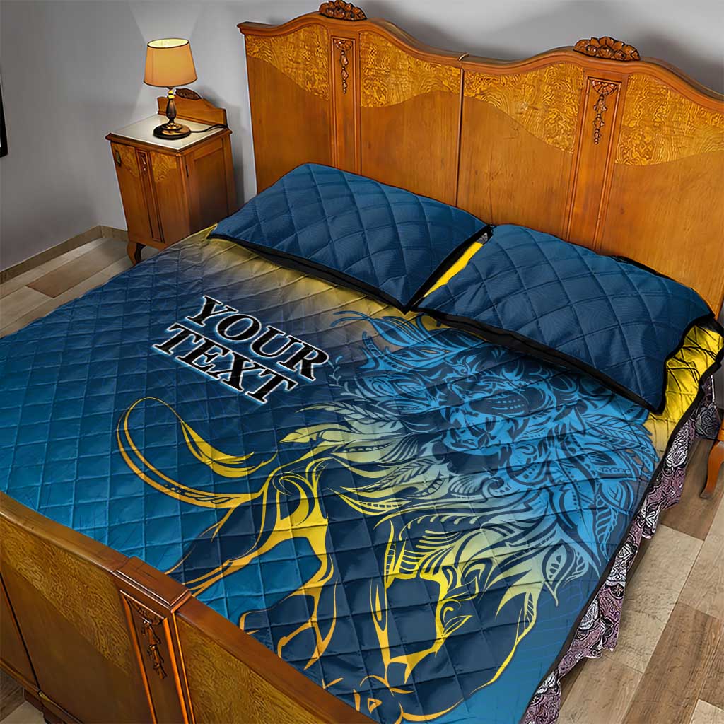 Custom Sri Lanka Cricket Quilt Bed Set With Simple Lions Version