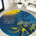 Custom Sri Lanka Cricket Round Carpet With Simple Lions Version
