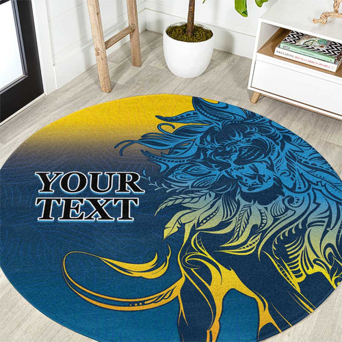 Custom Sri Lanka Cricket Round Carpet With Simple Lions Version