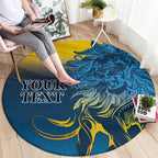 Custom Sri Lanka Cricket Round Carpet With Simple Lions Version