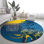 Custom Sri Lanka Cricket Round Carpet With Simple Lions Version