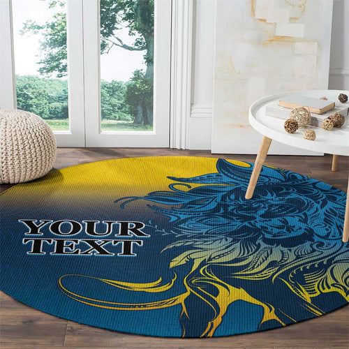 Custom Sri Lanka Cricket Round Carpet With Simple Lions Version