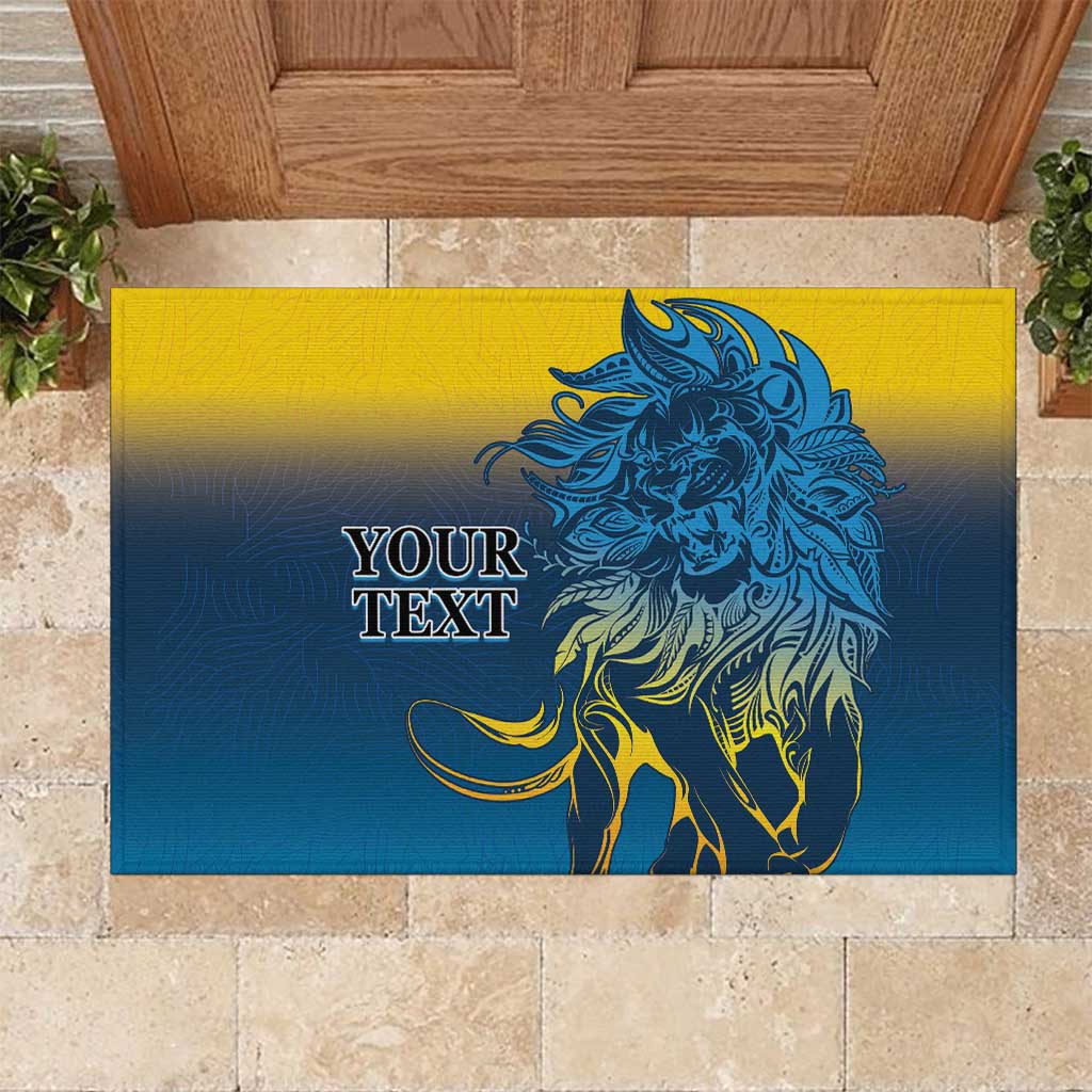 Custom Sri Lanka Cricket Rubber Doormat With Simple Lions Version