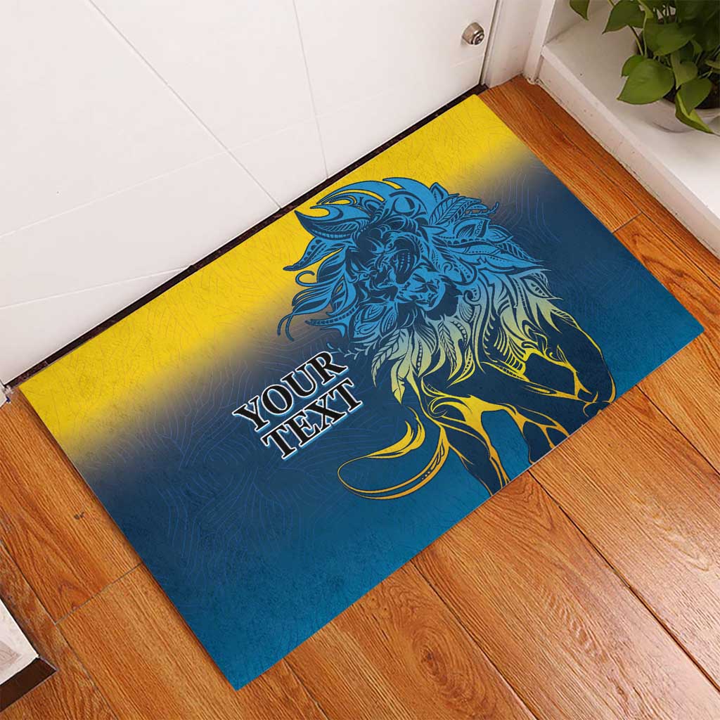 Custom Sri Lanka Cricket Rubber Doormat With Simple Lions Version