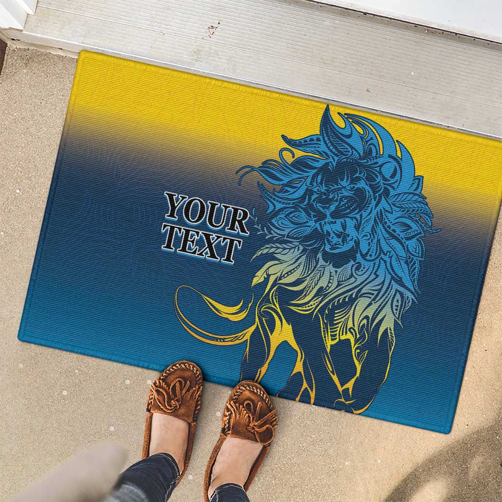 Custom Sri Lanka Cricket Rubber Doormat With Simple Lions Version
