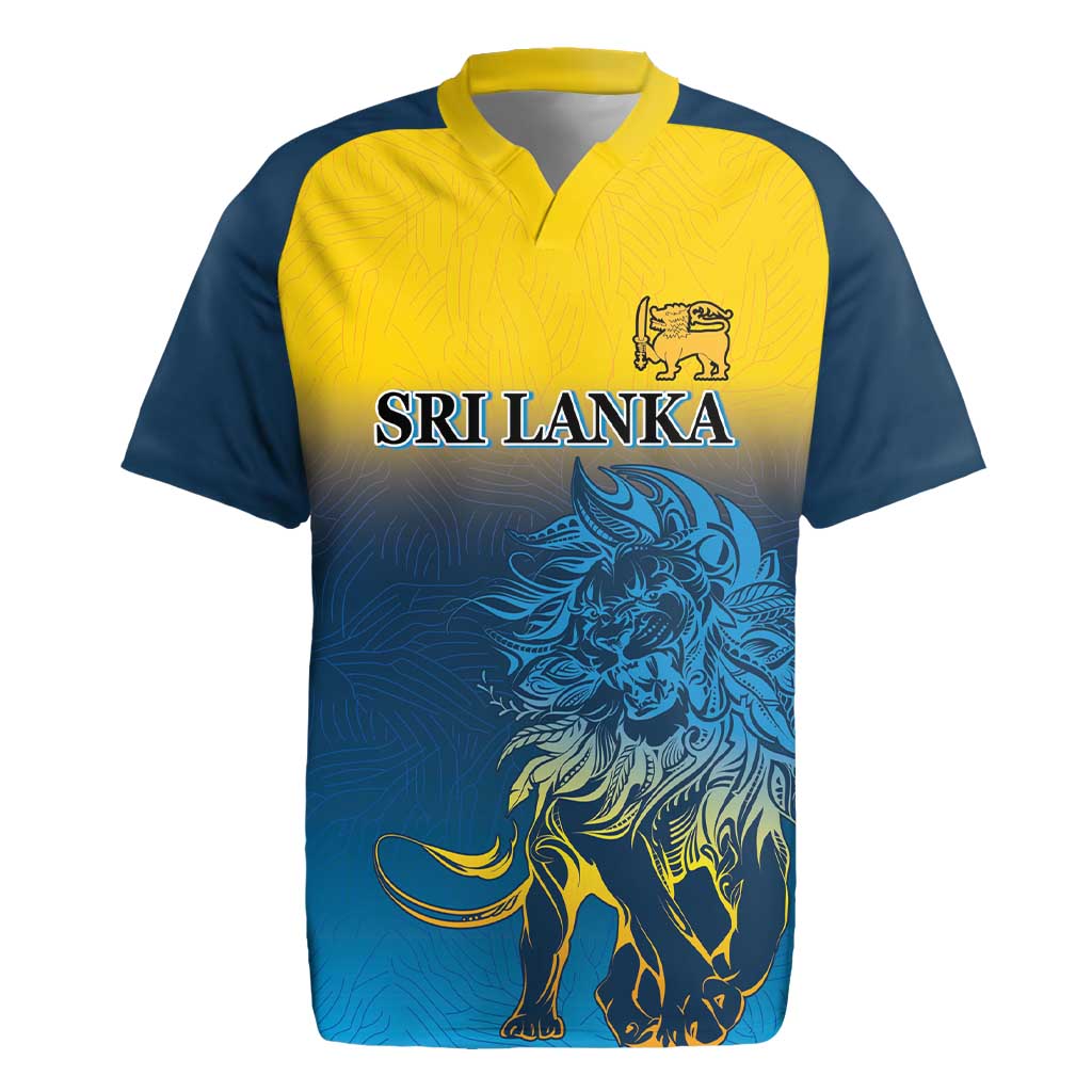 Custom Sri Lanka Cricket Rugby Jersey With Simple Lions Version