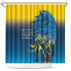 Custom Sri Lanka Cricket Shower Curtain With Simple Lions Version