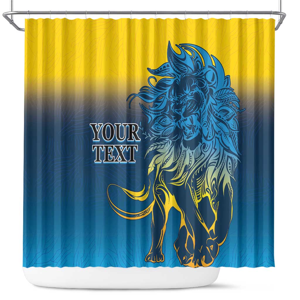 Custom Sri Lanka Cricket Shower Curtain With Simple Lions Version