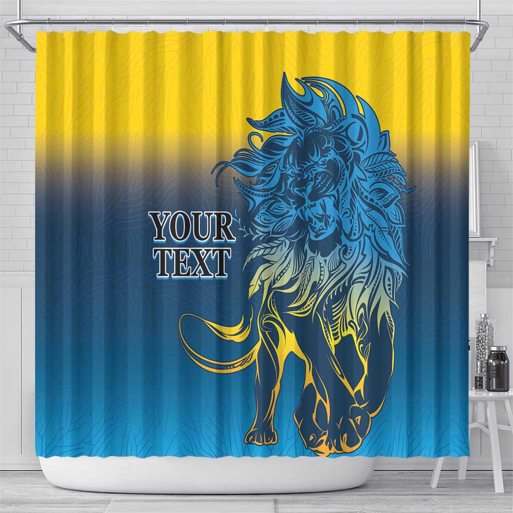 Custom Sri Lanka Cricket Shower Curtain With Simple Lions Version