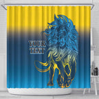 Custom Sri Lanka Cricket Shower Curtain With Simple Lions Version