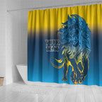 Custom Sri Lanka Cricket Shower Curtain With Simple Lions Version