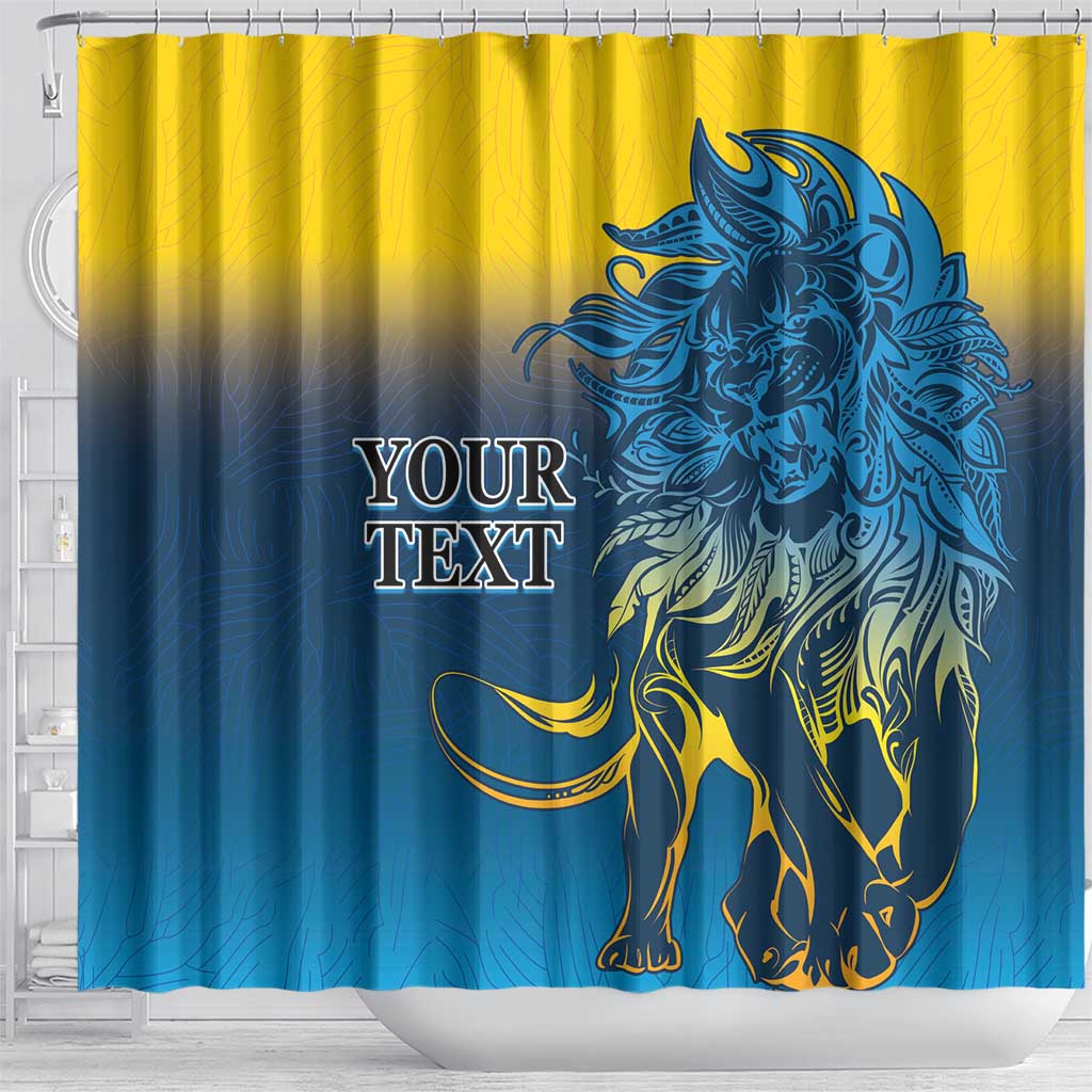 Custom Sri Lanka Cricket Shower Curtain With Simple Lions Version