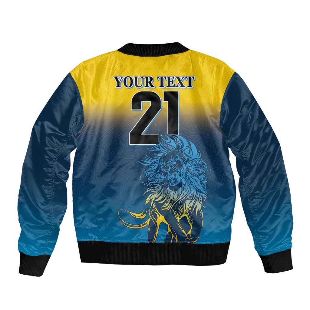 Custom Sri Lanka Cricket Sleeve Zip Bomber Jacket With Simple Lions Version