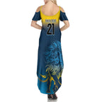 Custom Sri Lanka Cricket Summer Maxi Dress With Simple Lions Version