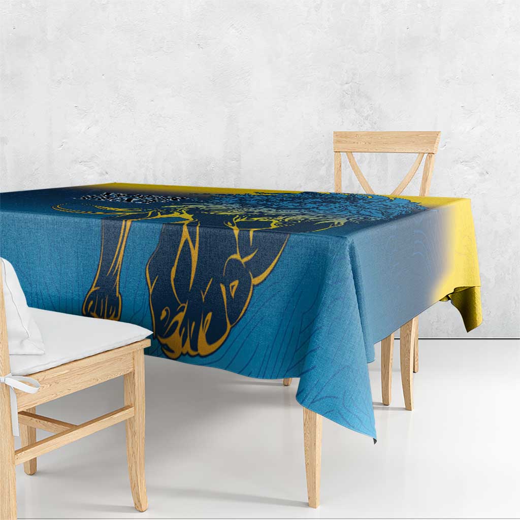 Custom Sri Lanka Cricket Tablecloth With Simple Lions Version