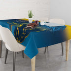 Custom Sri Lanka Cricket Tablecloth With Simple Lions Version