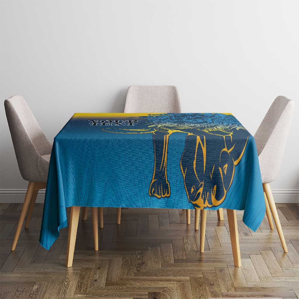 Custom Sri Lanka Cricket Tablecloth With Simple Lions Version