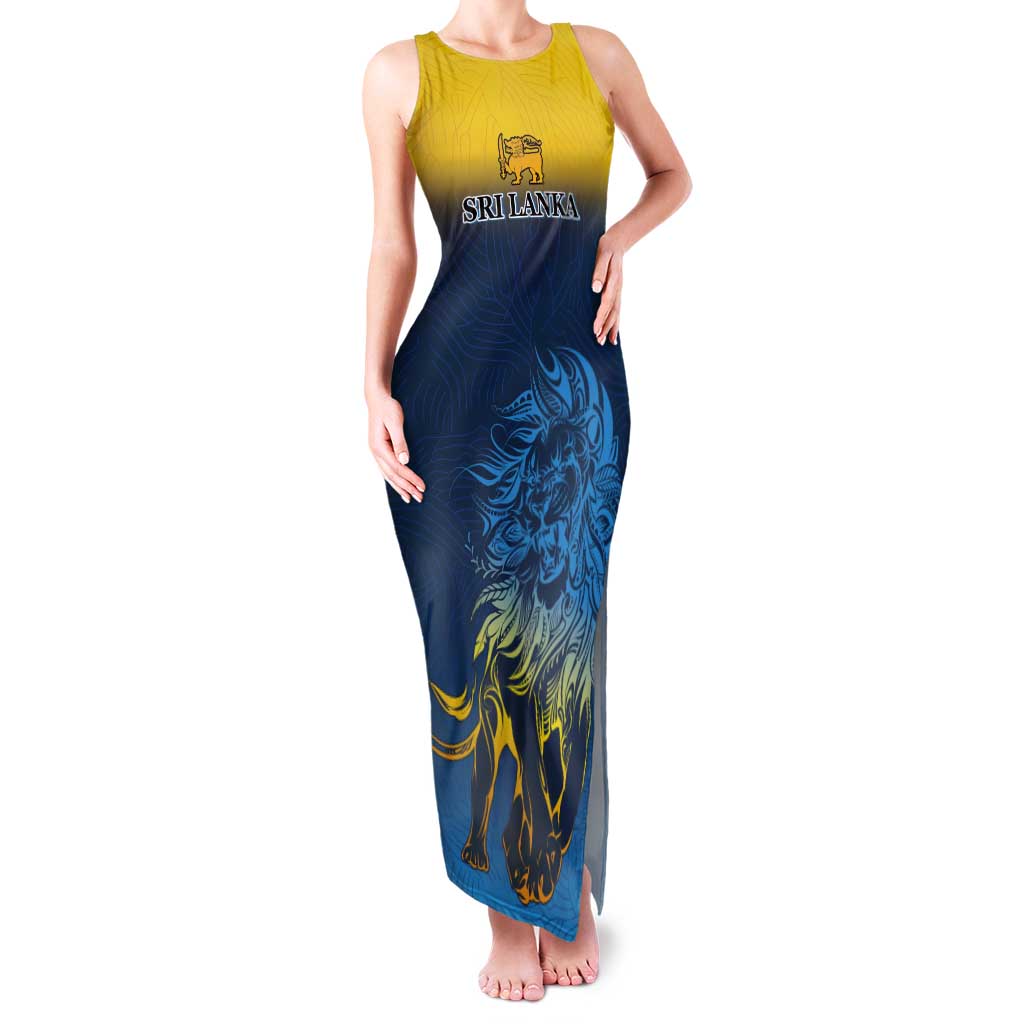 Custom Sri Lanka Cricket Tank Maxi Dress With Simple Lions Version