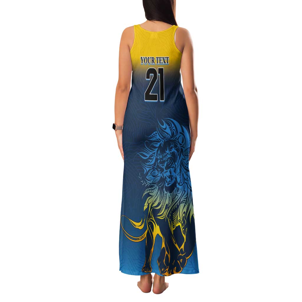 Custom Sri Lanka Cricket Tank Maxi Dress With Simple Lions Version