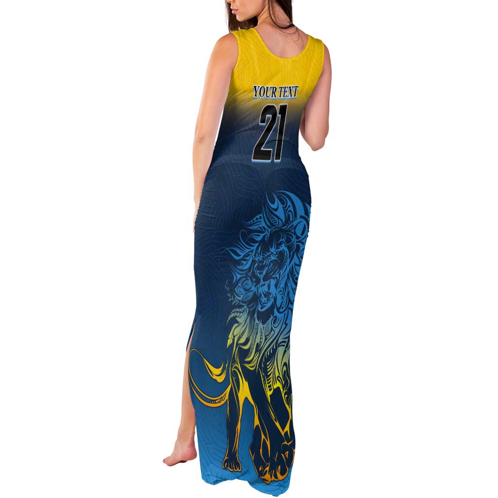 Custom Sri Lanka Cricket Tank Maxi Dress With Simple Lions Version