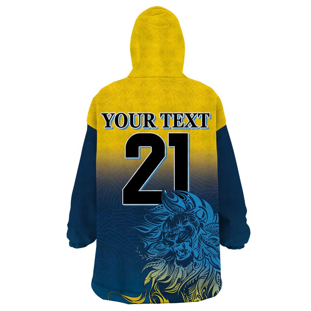 Custom Sri Lanka Cricket Wearable Blanket Hoodie With Simple Lions Version