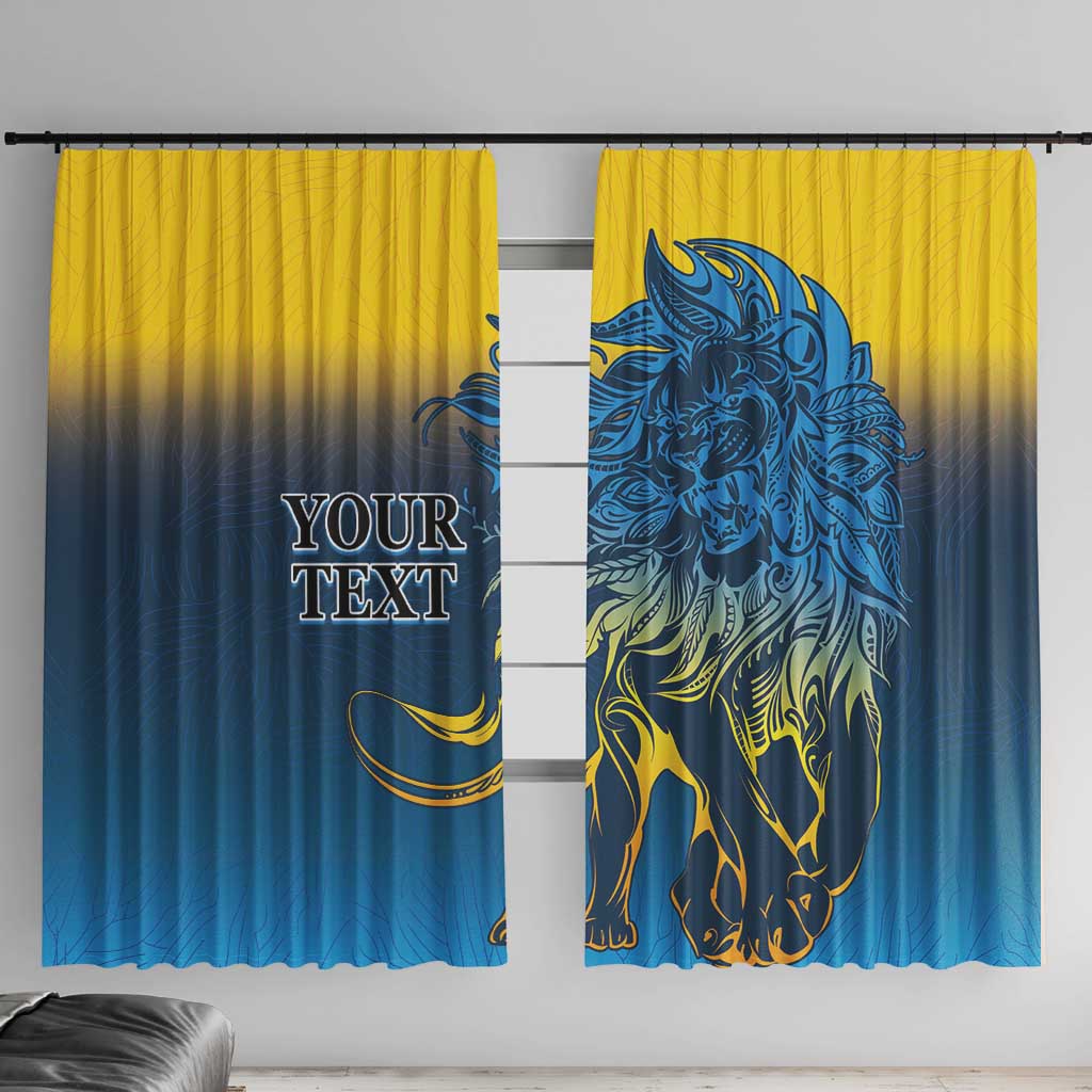 Custom Sri Lanka Cricket Window Curtain With Simple Lions Version