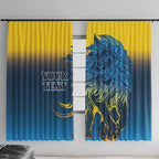 Custom Sri Lanka Cricket Window Curtain With Simple Lions Version