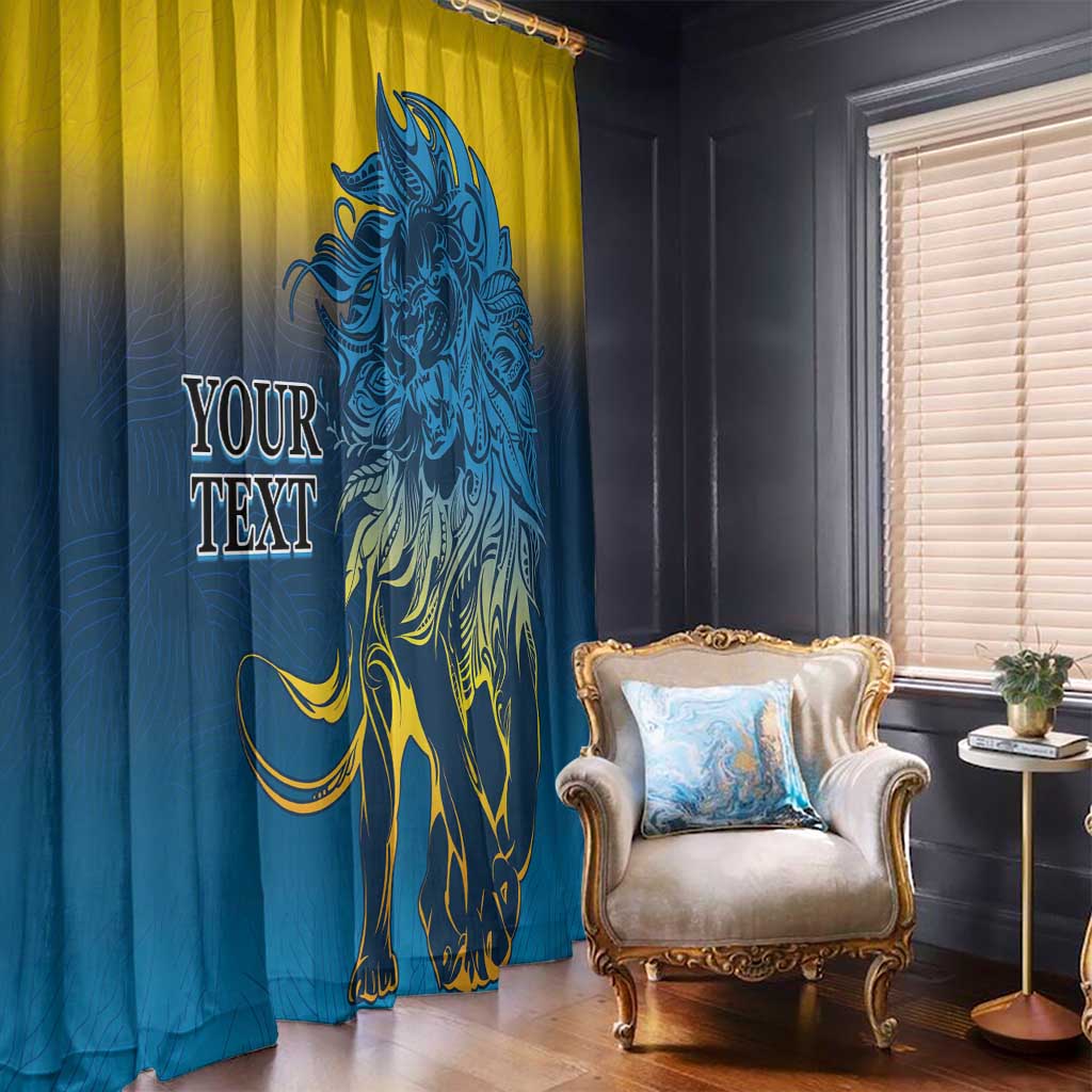 Custom Sri Lanka Cricket Window Curtain With Simple Lions Version